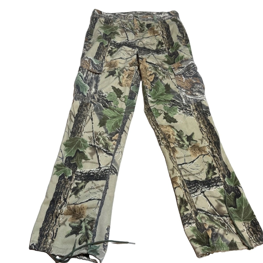 Ranger Realtree Camo Cargo Pants Mens Medium Made in USA Hunting Fish Camo‎ Vtg